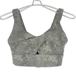 Varley Let’s Go Staunton Sports Bra Snakeskin Print Size XS
